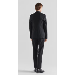 Costume droit en laine et mohair